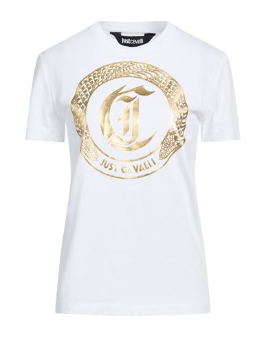 Just Cavalli Woman T-shirt White Size Xl Cotton In White