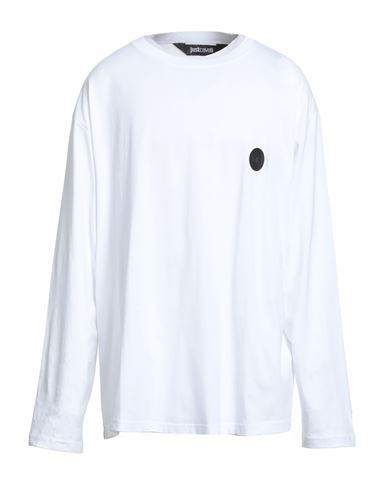 Just Cavalli Man T-shirt White Size 3xl Cotton In White