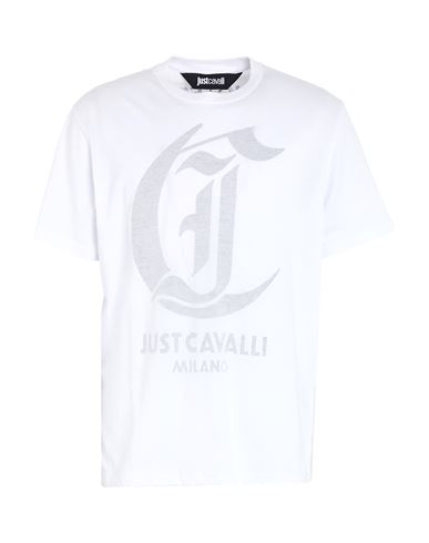 Just Cavalli Man T-shirt White Size Xxl Cotton In White