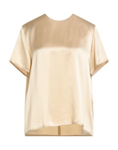 Erika Cavallini Woman Top Beige Size 10 Silk In Neutral