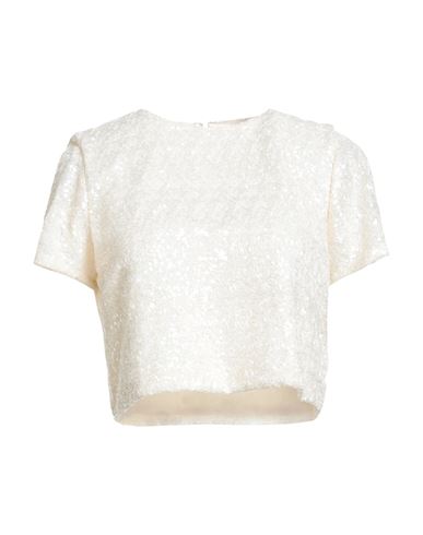 Tensione In Woman Top Ivory Size S Polyester, Elastane In White
