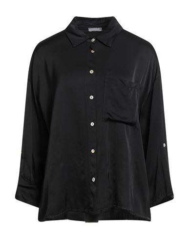 Motel Woman Shirt Black Size M Viscose In Black