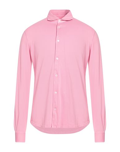 Fedeli Man Shirt Pink Size 40 Cotton In Pink