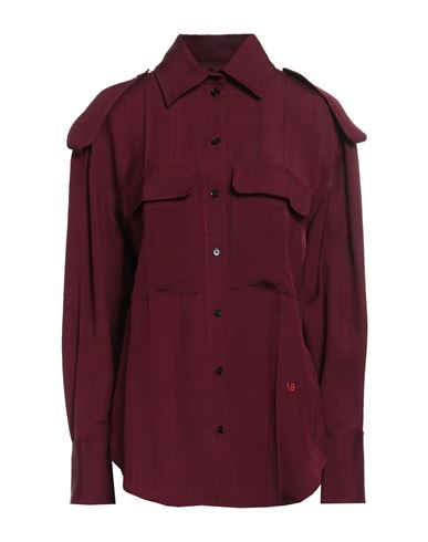 Victoria Beckham Woman Shirt Garnet Size 6 Viscose In Burgundy