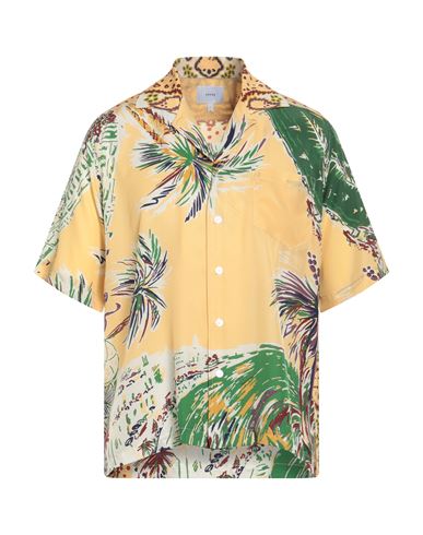 Rhude Man Shirt Apricot Size L Silk In Multi