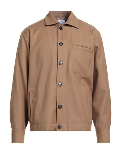 Pt Torino Man Shirt Camel Size 40 Virgin Wool In Brown