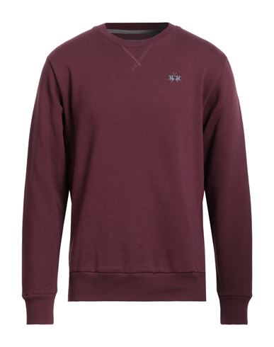 La Martina Man Sweatshirt Burgundy Size Xxl Cotton In Red