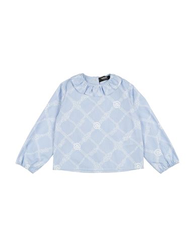 Versace Young Toddler Girl Top Light Blue Size 3 Cotton In Blue