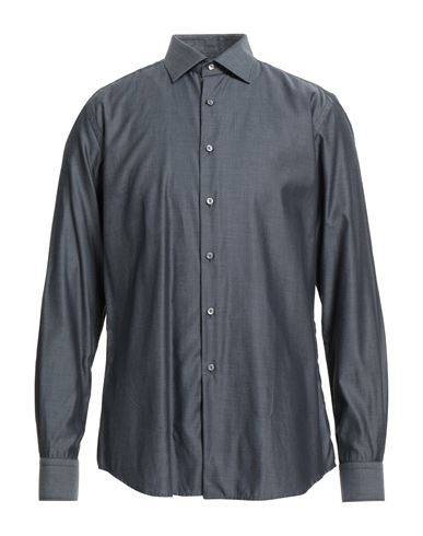 Xacus Man Shirt Midnight Blue Size 17 ½ Cotton In Gray
