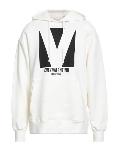 Valentino Garavani Man Sweatshirt Ivory Size L Cotton In White