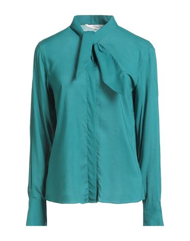 Xacus Woman Shirt Deep Teal Size 6 Viscose In Blue