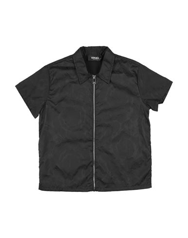 Versace Young Toddler Boy Shirt Black Size 6 Polyamide In Black