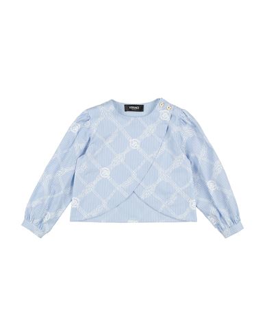 Versace Young Toddler Girl Top Light Blue Size 6 Cotton In Blue
