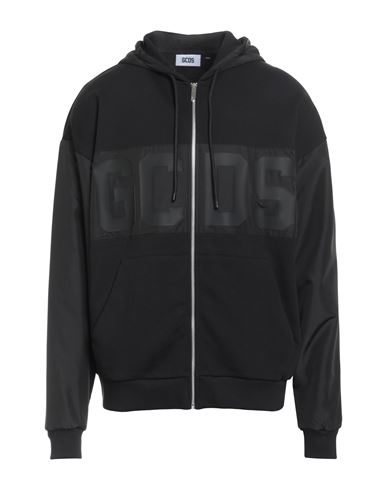 Gcds Man Sweatshirt Black Size L Cotton, Polyester In Black