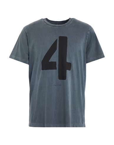 Rag & Bone Man T-shirt Navy Size L Cotton In Gray
