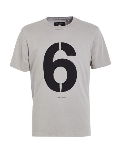 Rag & Bone Man T-shirt Light Grey Size L Cotton In Gray