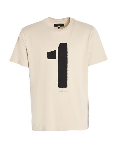 Rag & Bone Man T-shirt Beige Size L Cotton In Neutral