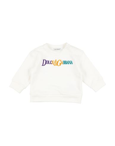 Dolce & Gabbana Newborn Boy Sweatshirt White Size 3 Cotton, Viscose In White