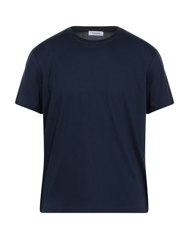 Kangra Cashmere Kangra Man T-shirt Midnight Blue Size 42 Cotton In Blue