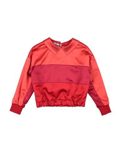 Mimisol Toddler Girl Sweatshirt Coral Size 4 Polyester, Elastane In Red