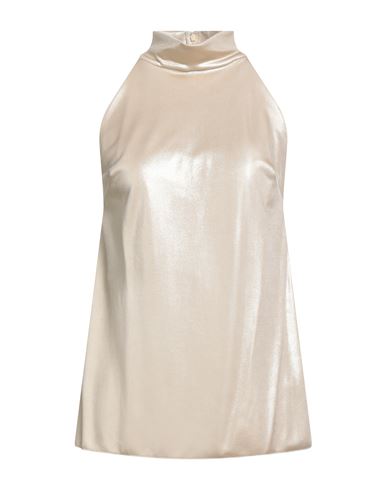 Chiara Boni La Petite Robe Woman Top Sand Size 6 Viscose In Gold