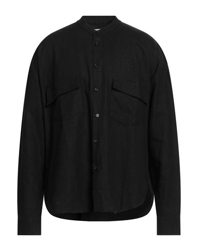 Rhude Malta Button Down Shirt Black In Black