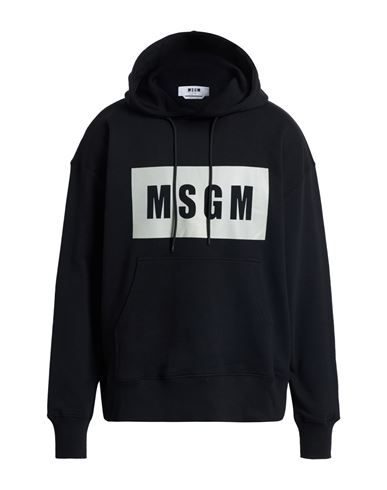 Msgm Man Sweatshirt Black Size L Cotton