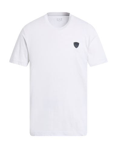 Ea7 Man T-shirt Light Grey Size 3xl Cotton In White