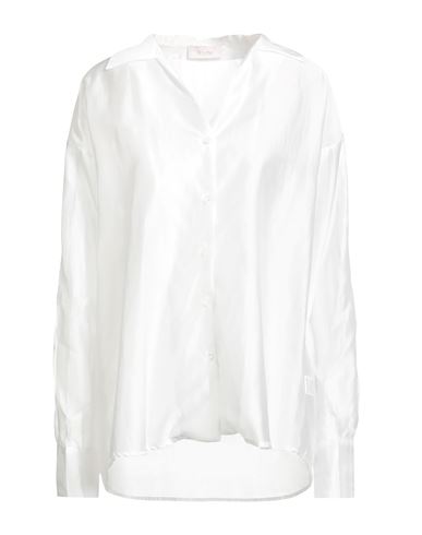 Motel Woman Shirt White Size L Tencel, Polyester In White