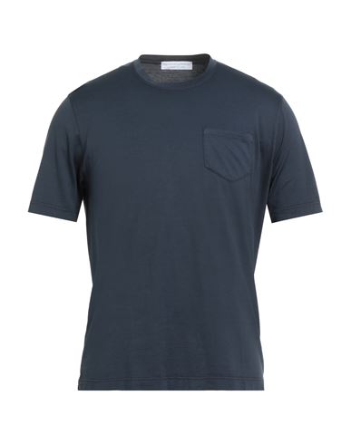 Filippo De Laurentiis Man T-shirt Midnight Blue Size 50 Cotton In Blue