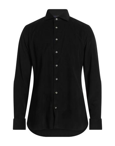 Hackett Man Shirt Black Size M Cotton In Black