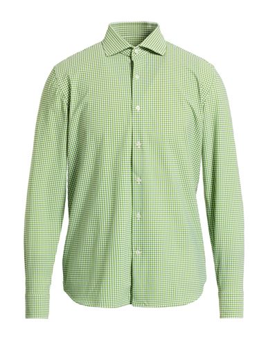 Ghirardelli Next Man Shirt Light Green Size 17 Polyamide, Elastane In Green