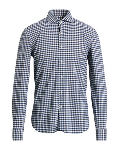 Ghirardelli Next Man Shirt Navy Size 17 Polyamide, Elastane In Multi