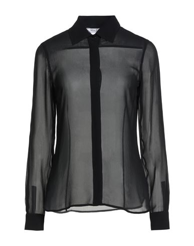 Max Mara Woman Shirt Black Size 14 Silk In Black