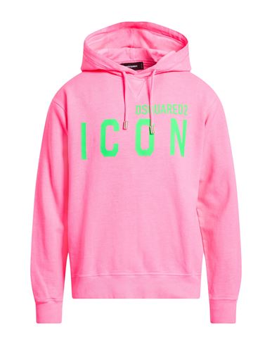 Dsquared2 Man Sweatshirt Fuchsia Size L Cotton In Pink