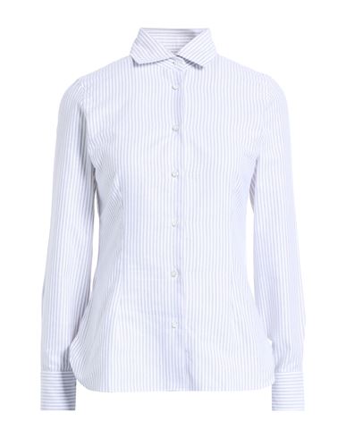 Barba Napoli Woman Shirt Grey Size 10 Cotton In Gray