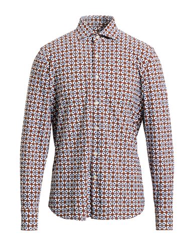 Ghirardelli Next Man Shirt Brown Size 15 ¾ Polyamide, Elastane In Neutral