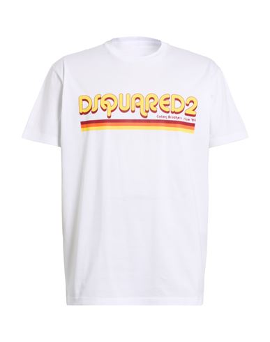 Dsquared2 Man T-shirt White Size L Cotton In White