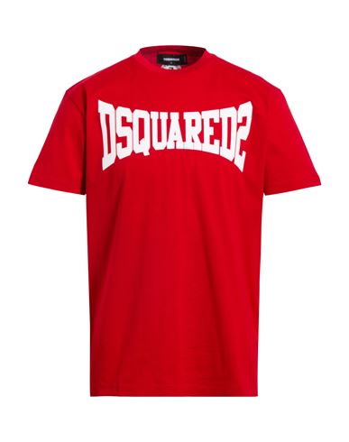 Dsquared2 Man T-shirt Red Size L Cotton In Red