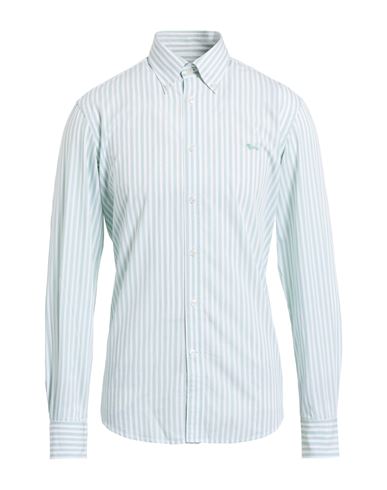 Harmont & Blaine Man Shirt Sage Green Size Xxl Cotton In White