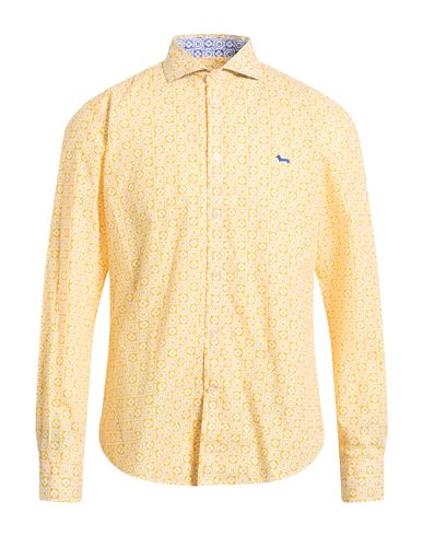 Harmont & Blaine Man Shirt Marigold Size Xxl Cotton In Yellow