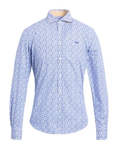 Harmont & Blaine Man Shirt Blue Size M Cotton In Blue