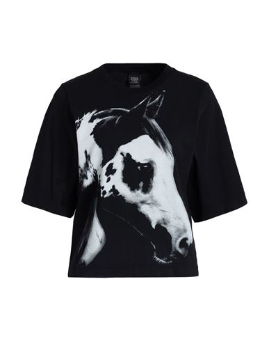 Reimagine Pinko X Patrick Mcdowell Woman T-shirt Black Size L Cotton