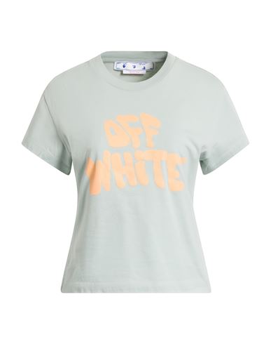 Off-white Woman T-shirt Light Grey Size M Cotton In Gray