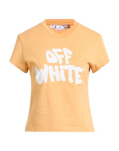 Off-white Woman T-shirt Apricot Size Xs Cotton In Orange