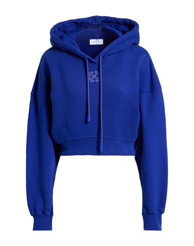 Off-white Woman Sweatshirt Bright Blue Size Xs Cotton, Elastane, Polyester