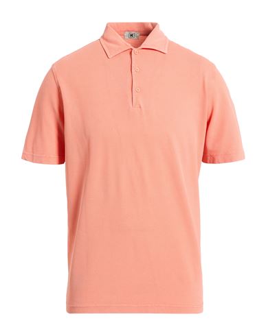 Kired Man Polo Shirt Apricot Size 42 Cotton In Pink