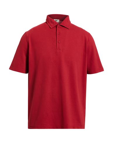Kired Man Polo Shirt Brick Size 42 Cotton In Brown