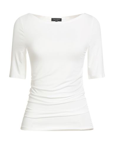 Rag & Bone Luca Shirred Short-sleeve Top In White