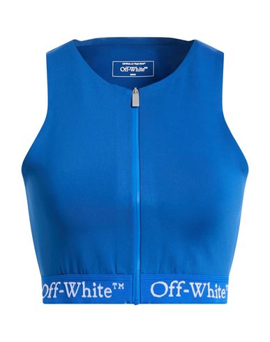 Off-white Woman Top Bright Blue Size M Polyamide, Elastane In Blue